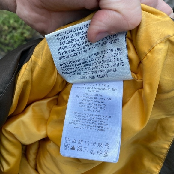 Moncler Grenoble Remarde Down Coat Jacket Size 2 Green Olive - Picture 13 of 16